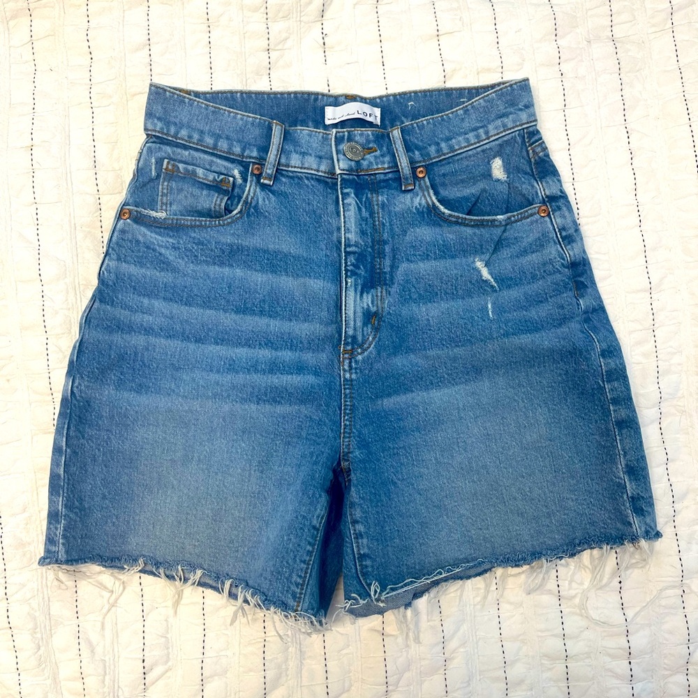 LOFT High Rise Boyfriend Shorts